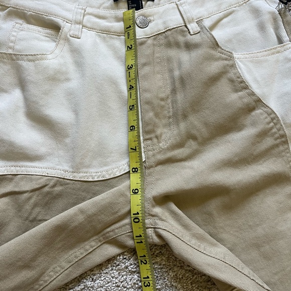 NWT Forever 21 Women's Size Small Tan White Colorblock Pants Boho Western - Picture 6 of 9